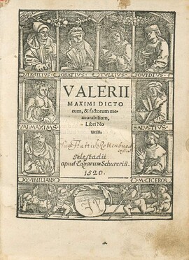 Cover: Dictorum, & factorum memorabilium, libri novem - Valerius Maximus - 1520