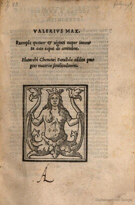 Cover: Exempla quatuor et viginti - Valerius Maximus - 1532