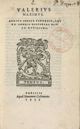 Cover: Valerius Maximus - Valerius Maximus - 1535