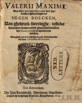 Cover: Des alder-vermaertsten ende wel-sprekensten histori-schrijvers Valerii Maximi negen boecken - Valerius Maximus - 1614