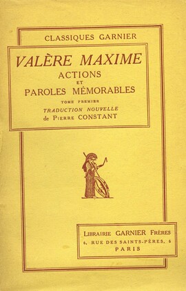 Cover: Actions et paroles mémorables - Valerius Maximus - 1935