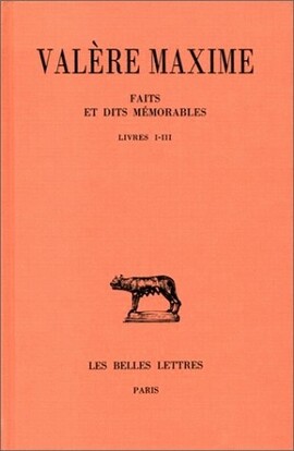 Cover: Faits et dits mémorables - Valerius Maximus - 2003
