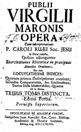 Cover: Opera - Vergilius Maro, Publius - 1760