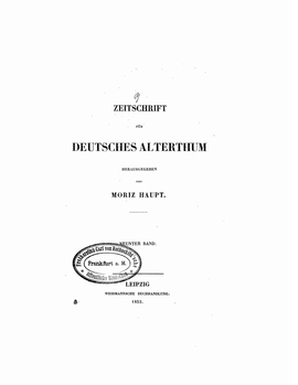 Cover: Kochbuch von Maister Hannsen des von Wirtenberg Koch - Wackernagel, Wilhelm - 1853