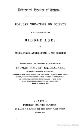 Cover: The bestiary - Philippe de Thaon - 1841