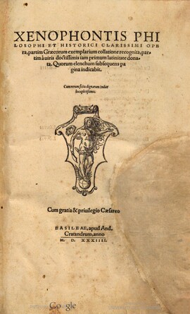 Cover: Opera - Xenophon - 1534